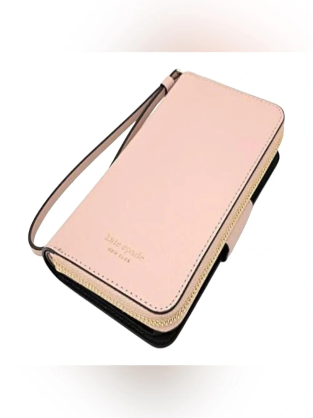 NWT KATE SPADE PINK (Warm Vellum) CAMERON LEATHER IPHONE XS CASE AND WRISTLET